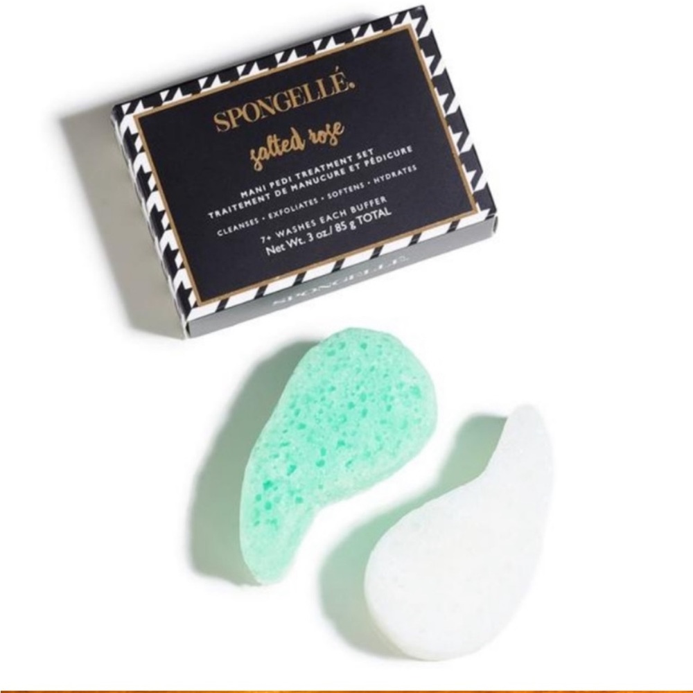 NEW IN BOX - NEVER OPENED SPONGELLÉ  SALTED ROSE MANI/PEDI TREATMENT SET